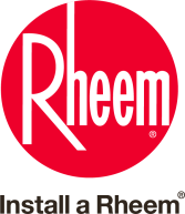 Rheem logo Rheem with tagline for light backgrounds